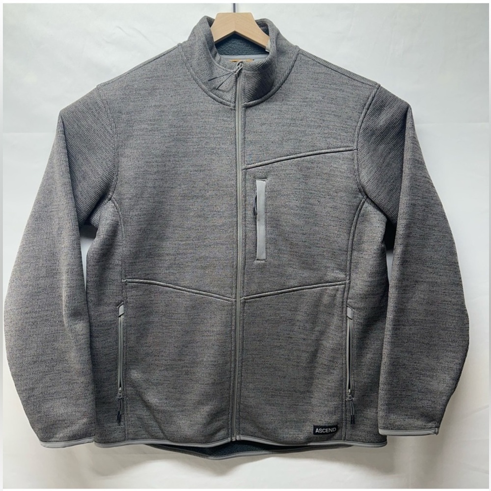 Bass Pro Shop Ascend Full Zip Fleece Jacket Gray XL Outdoor
Hiking Casual